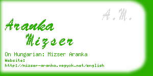 aranka mizser business card